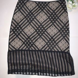 WORTH vintage lace overlay skirt